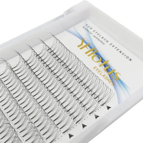 Miniatura 4 de Extensiones de pestañas postizas en abanico 3D, 4D, 5D, 6D, 7D, 8D, grosor de 0.07 C/D, rizos naturales, raíces cortas, abanicos de extensiones