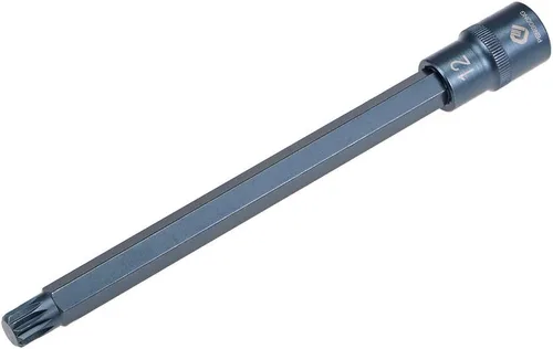uxcell 1/2" Drive x M12 (0.472 in) Triple Square Spline Bit Socket, brocas de acero S2, enchufes CR-V de 8" de longitud (solo para uso manual)