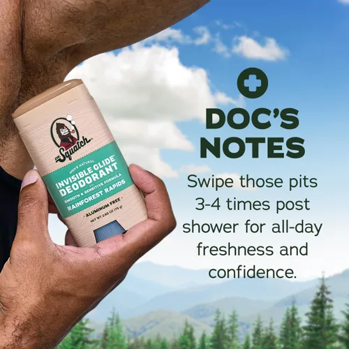 Miniatura 7 de Dr. Squatch Invisible Glide Natural Desodorante para hombre, deslizamiento suave, sin manchas, desodorante sin aluminio para hombres, seguro