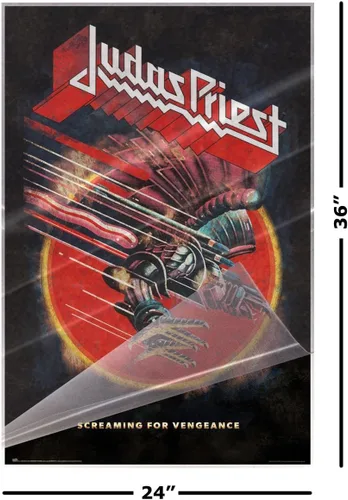 Miniatura 2 de Judas Priest - Póster de música (Screaming For Vengeance) (Tamaño: 24" x 36") (póster laminado)