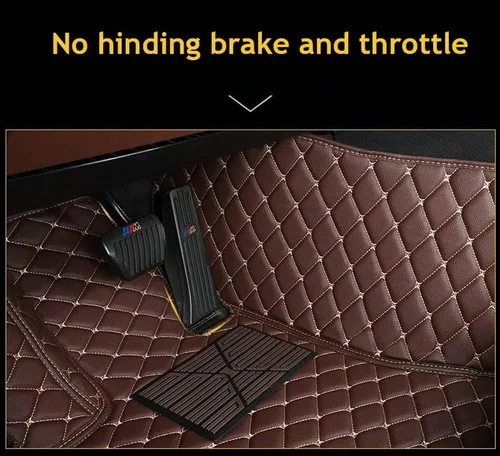 Miniatura 4 de Tapetes de cuero impermeables para automóvil y SUV, alfombrillas para hombres y mujeres, negro y beige, personalizable (color marrón)