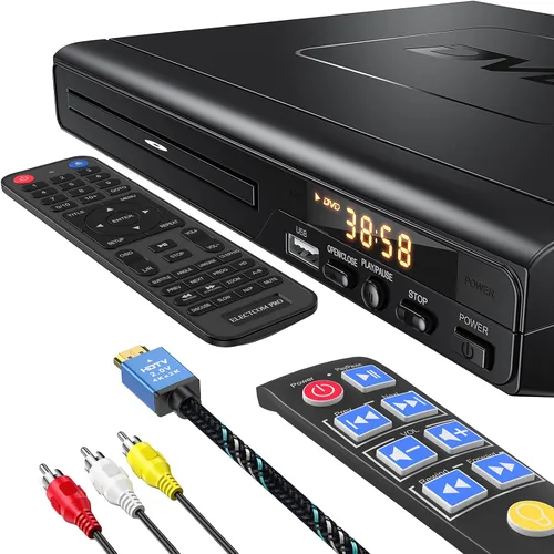 Reproductores de DVD para TV con HDMI, reproductores de DVD que reproducen todas las regiones, reproductor de DVD simple con fácil funcionamiento,
