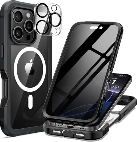 Miniatura 12 de seacosmo para iPhone Air Funda, Carcasa Completa con Protector de Privacidad de Vidrio Templado 9H Integrado y Protector de Lente de Cámara