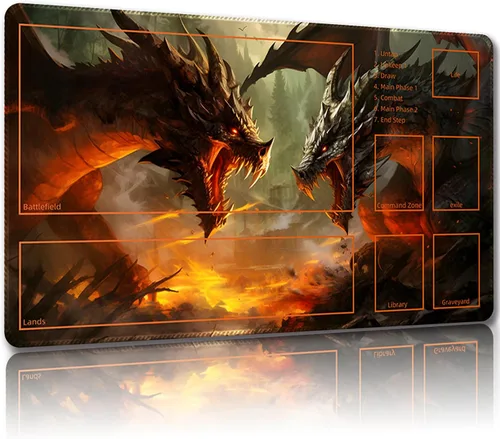 Miniatura 23 de Tapete de juego para MTG, con bolsas de almacenamiento gratis, tapete de juego de 24 x 14 pulgadas, TCG y alfombrillas de juego de mesa