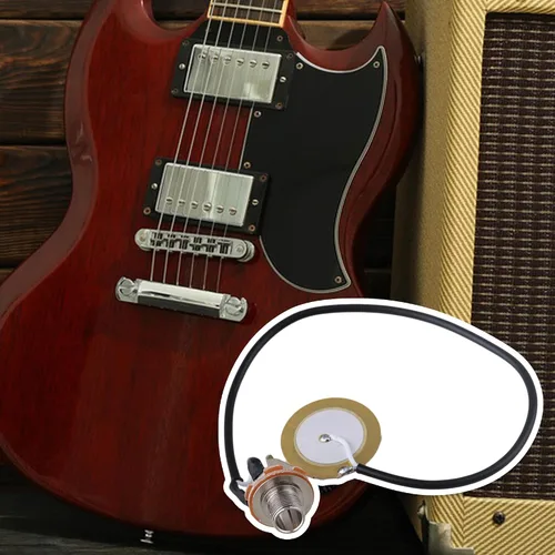 Miniatura 7 de Lovermusic Piezas de repuesto piezoeléctricas del contacto del micrófono de la recogida del transductor piezoeléctrico del diámetro del zócalo