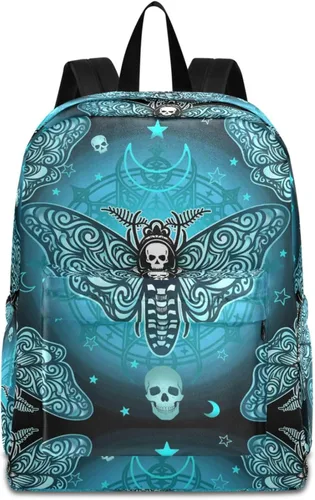 Miniatura 16 de MNSRUU Mochila para estudiantes para la escuela, Halloween, mochila luminosa de murciélagos para laptop, mochila estética para niñas, niños, mochila