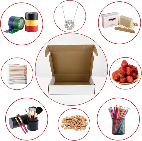 Miniatura 9 de RLAVBL Juego de 20 cajas de envío de 12 x 9 x 3 pulgadas, cajas de cartón corrugado blanco, cajas de correo para embalaje de pequeñas empresas
