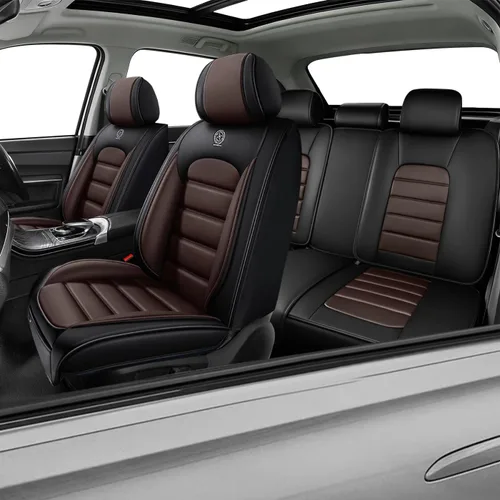 Miniatura 14 de Fundas de asiento de automóvil para K4 para KIA K4 2025-2026, fundas de asiento impermeables de cuero, compatible con bolsa de aire, juego completo