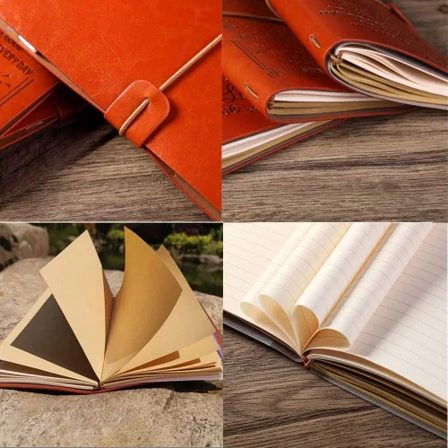 Miniatura 6 de Diario de cuero Live Laugh Love – Diario de tapa feliz, diario de viaje rellenable, encuadernado en cuero, cuaderno inspirador, cuaderno de bocetos