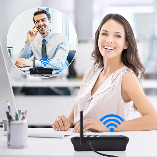 Miniatura 4 de Wuloo Intercomunicadores inalámbricos para el hogar 1 milla de alcance 22 canales 100 pantalla de visualización de código digital, sistema de Negro