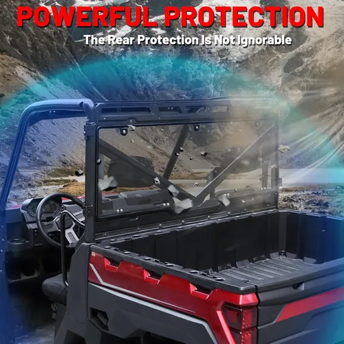 Miniatura 2 de StarknightMT Ranger XP 1000 Parabrisas Trasero, Ranger 1000 con Tinte Ahumado Ventana Trasera Parabrisas Trasero Compatible con Polaris Ranger XP