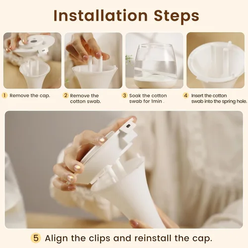 Miniatura 7 de Humidificadores para dormitorio, 3 L de llenado superior de niebla fría 40 horas de tiempo súper largo, 23 dB silencioso, humidificador de bebé