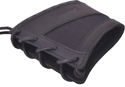 Miniatura 7 de Tas Trost Almohadilla reductora de retroceso de lona de cuero para rifles, escopetas, almohadilla antideslizante de culata Negro