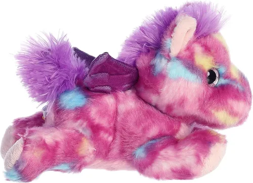 Miniatura 3 de Aurora® Vibrant Bright Fancies™ Jellyroll Unicorn™ - Animal de peluche - Diversión llamativa - Abrazos encantadores - Rosa 8 pulgadas