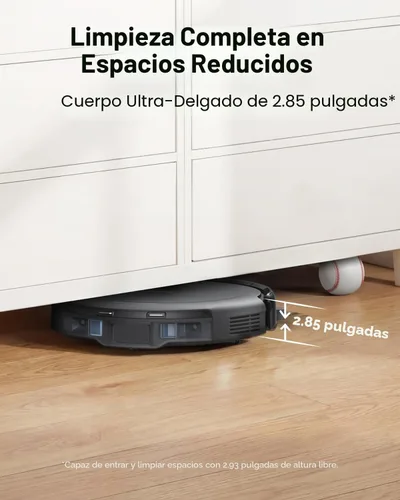 Miniatura 5 de eufy Robot aspirador C10 con autovaciado, 8 semanas de manos libres, mapeo inteligente avanzado con navegación LiDAR, diseño delgado de 2.85