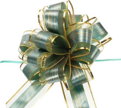 Miniatura 12 de MECCANIXITY 20 lazos grandes de 7 pulgadas para envolver regalos, cinta de organza color blanco crema para cestas de boda, regalos de fiesta