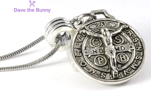Miniatura 6 de Medallas de Dan Benito - Collar de medalla de San Benito o collar de cruz para hombres como collar de protección para protección contra el mal