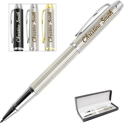 Miniatura 5 de Amlion Bolígrafos personalizados grabados con nombre, bolígrafos recargables de recarga media, regalos personalizados para hombres y mujeres Pen