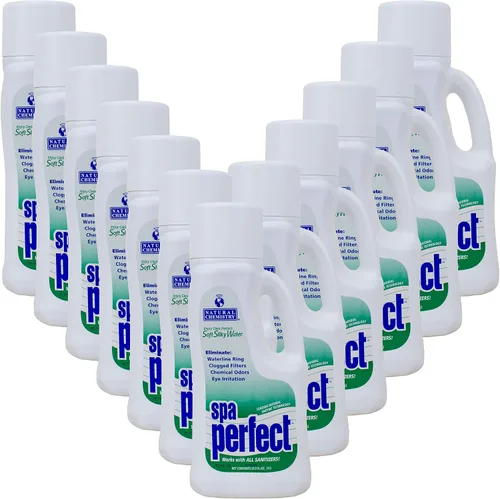 Miniatura 3 de Natural Chemistry Spa Perfect, 1 litro, hace que el agua se sienta suave y sedosa, elimina el anillo de la línea de flotación, los filtros