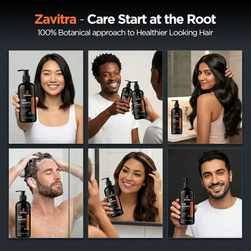Miniatura 8 de Champú para el crecimiento del cabello, 10.1 onzas líquidas, champú para el cabello de biotina con aceite de árbol de té, ginseng y menta