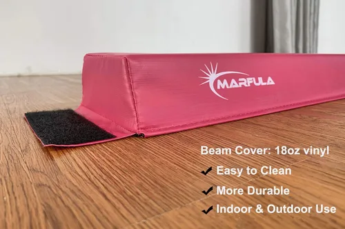Miniatura 4 de MARFULA Balance Beam - Equipo de gimnasia de suelo plegable para niños, base antideslizante - de 6 a 10 pies para uso en gimnasio en casa
