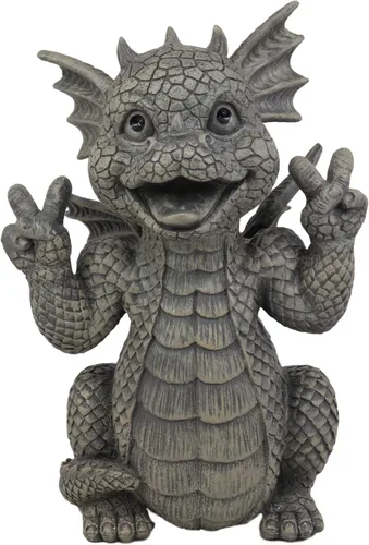 Miniatura 19 de Ebros Gift Mini estatua de dragón Zen Meditación Yoga Namaste en piedra sintética acabado de resina de 5 pulgadas de alto, figura decorativa