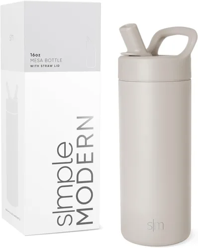 Miniatura 47 de Simple Modern Botella de agua con tapa de pajilla Termo de acero inoxidable aislado Botellas de agua reutilizables para viajes para gimnasio