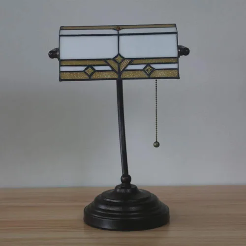 Miniatura 6 de Baroque Stained Glass Deskp with Pull Cswitch Style Bankerp for Liviroom Office Bedroom Antzinc Base Traditional Tablep for Bedside or Desk Use/I