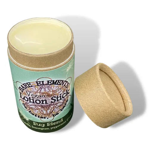Miniatura 2 de Barra de loción vegana Bajo desperdicio - Todo natural - Embalaje compostable - Etiqueta compostable - No tóxico (mezcla de insectos con citronela)