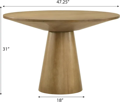 Miniatura 3 de Roundhill Furniture Rocco - Juego de comedor contemporáneo, mesa redonda con pedestal con 4 sillas, madera flotante Driftwood