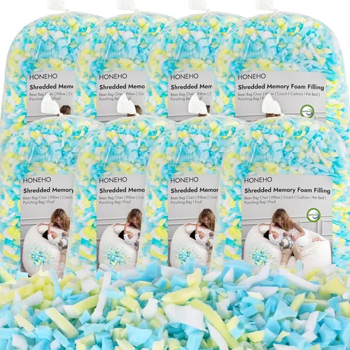 Miniatura 19 de Relleno de espuma viscoelástica de gel triturado de 2.48 libras, cómodo y suave, para almohada refrescante, puf, cama de perro, cojín de sofá