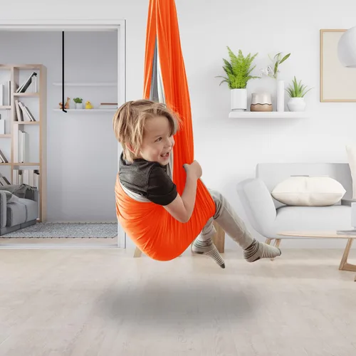 Miniatura 5 de MINGLEWOOD - Paquete de columpio sensorial – Colgador giratorio de 360° – Juego completo para niños – Necesidades especiales: ansiedad, TDAH