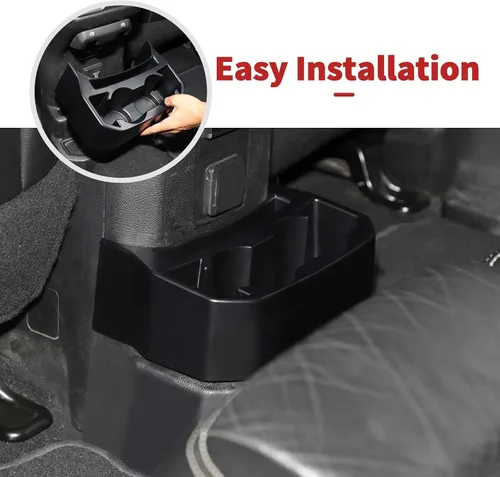 Miniatura 5 de Portavasos trasero apto para Jeep Wrangler JL JLU y Gladiator JT 2018-2026, caja de almacenamiento para asiento trasero, bandeja organizadora