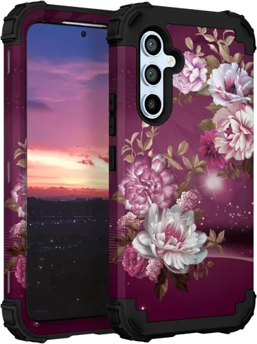Miniatura 63 de Hocase Funda para Galaxy A37 5G, protección resistente a prueba de golpes, parachoques de goma de silicona suave+funda protectora híbrida
