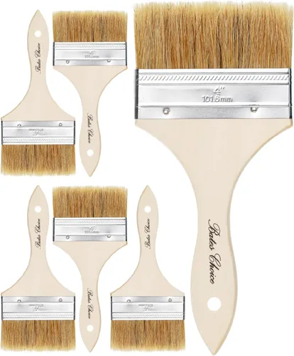 Miniatura 31 de Bates - Pinceles de pintura de cerdas naturales de 1 pulgada, juego de 16 unidades para pintura de astillas, tinte de madera y uso general