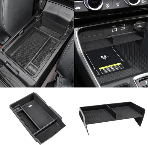 2 piezas Bandeja organizadora de consola central y caja de almacenamiento de reposabrazos Compatible con 2026 2025 2024 2023 Honda CRV Accesorios