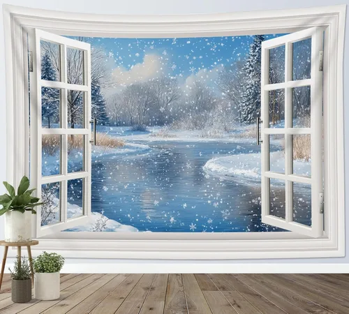 Miniatura 20 de HVEST Tapiz de mariposa para decoración de habitación, mariposas azules de fantasía en cielo estrellado, tapiz para colgar en la pared, tapiz negro