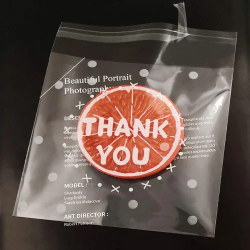 Miniatura 4 de 200 bolsas transparentes autoadhesivas para golosinas – Bolsas de celofán para galletas y dulces con diseño "THANK YOU" para panadería y recuerdos