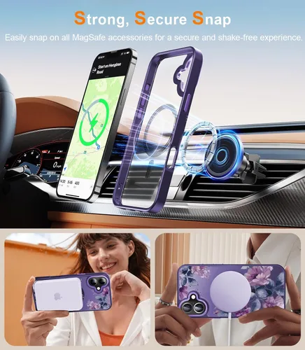 Miniatura 560 de Goodon para iPhone 15 Pro Max con protector de pantalla de privacidad, compatible con Magsafe, funda translúcida mate a prueba de golpes - Linda