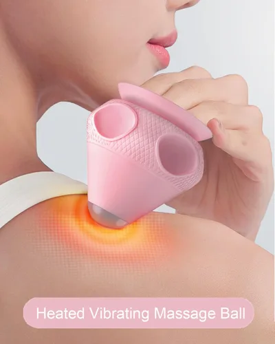 Miniatura 8 de VibeHeat Mini - Bola de masaje vibratoria calentada con base de succión, 2 modos de calor y 2 modos de vibración, masajeador de punto de activación