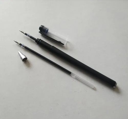 Miniatura 6 de Recambios de bolígrafo de gel de 0.020 in, paquete de 100 recambios de tinta para bolígrafo, repuesto de bolígrafo de tinta negra, punta de metal