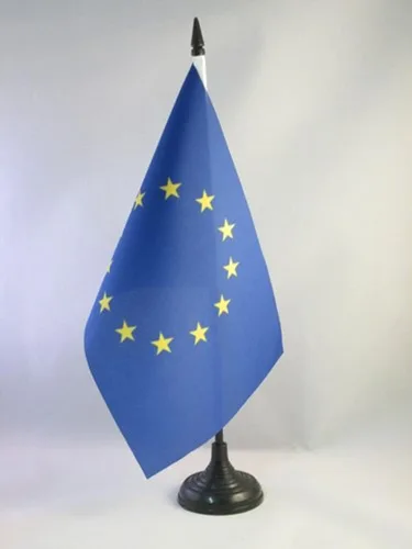 Miniatura 29 de United Kingdon Coat of arms Table Flag 5'' x 8'' - UK - British - England Desk Flag 21 x 14 cm - Black plastic stick and base - AZ FLAG Escudo