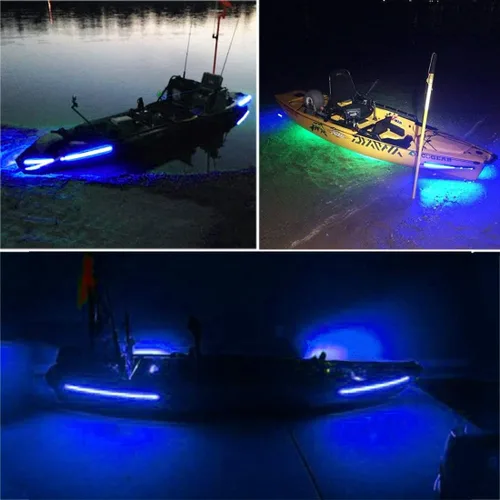 Miniatura 7 de Luces de navegación – Luces de proa LED, verde y rojo, pesca nocturna, cubierta, IP67 impermeable para pontón, bote auxiliar, kayak, barco Jon, yate