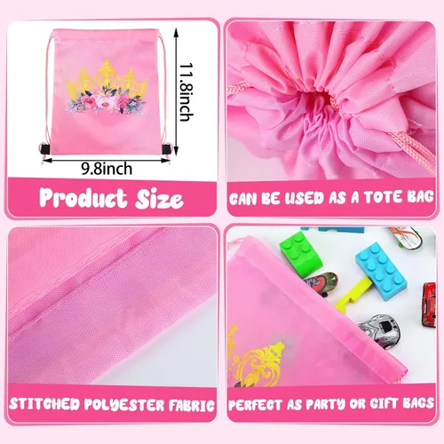 Miniatura 25 de Sweetude 24 bolsas de regalo de fiesta Let's Glow con cordón, decoración para niñas, niños, cumpleaños, bodas, fiestas