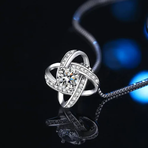 Miniatura 6 de MGOOL Collar con colgante de plata de ley 925 para hija, regalo de cumpleaños, Navidad, graduación, tarjeta de mensaje y caja de regalo LED