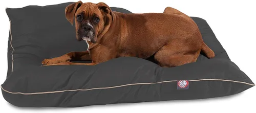 Miniatura 16 de Majestic Pet Cama rectangular para perros tamaño mediano, lavable, cama antideslizante y cómoda para mascotas, cama para jaula para perros, almohada