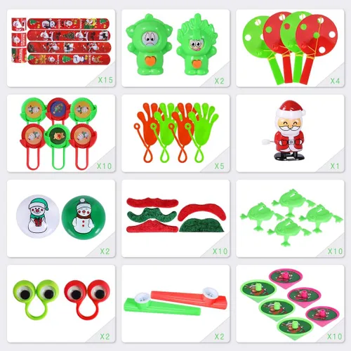 Miniatura 3 de Max Fun 188 piezas de juguetes surtidos de fiesta de Navidad para niños, cumpleaños, Navidad, fiesta, recuerdos, caja de premios, surtido