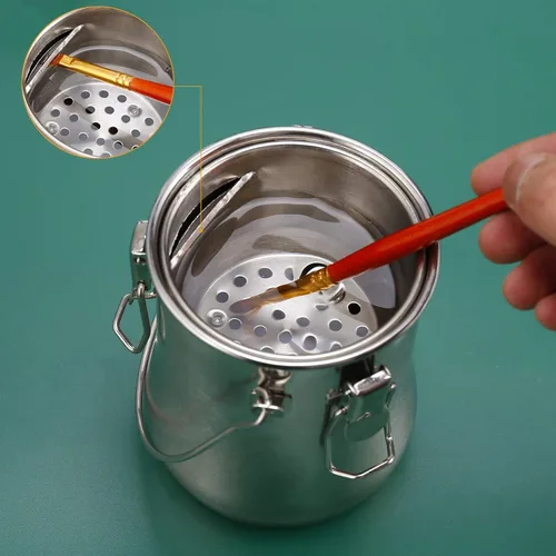 Miniatura 6 de MYARTOOL Lavadora de pincel, limpiador de pinceles portátil a prueba de fugas con tapa y pantalla de filtro, 4-3/4 pulgadas de alto x 3-1/2 pulgadas