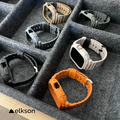 Miniatura 5 de elkson Quattro Pro Series Rugged para Apple Watch Ultra 3 2 1 Band Case de 1.732 pulgadas (1.929 in), protector de pantalla de vidrio templado