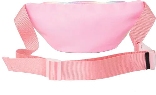 Miniatura 4 de Riñonera de moda brillante para niñas, con dos bolsillos, manos libres, ligera, con cinturón, para vacaciones, festivales, fiestas, viajes